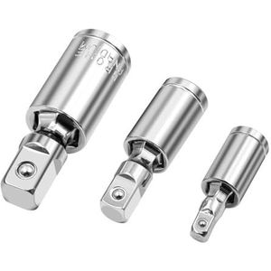 1/4 ""3/8"" 1/2 ""Kruiskoppeling Set Ratel Hoek Extension Bar Socket Adapter Handleiding En Pneumatische Buigbare Adapter socket Gereedschap(3Pcs)