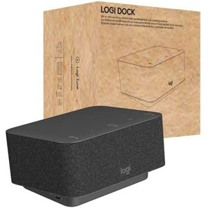 Logitech - Logi Dock, alles-in-één USB C laptop docking station, speakerphone, geluidsonderdrukkende microfoons, bluetooth, hdmi, voor Windows/macOS, gecertificeerd voor Microsoft Teams - Grafiet