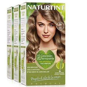 Naturtint Biobased | Ammoniakvrije kleuring | 100% grijsdekking | Plantaardige ingrediënten | Natuurlijke en langhoudende kleur | 8A Asblond | Pak van 3