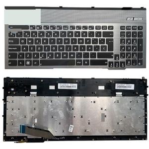 Laptoptoetsenbord voor G55 G55VW G57 G57VW met achtergrondverlichting en grijs frame(RU backlit)