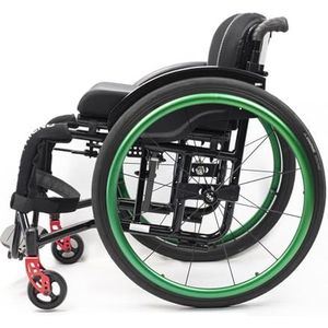 Lichtgewicht rolstoel voor volwassenen, rolstoel van aluminiumlegering, sport opvouwbare transportrolstoel, zelfrijdende handmatige rolstoelen, mobiliteitshulpmiddelen voor volwassenen, met
