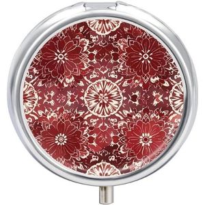 Ronde pillendoos 3 compartimenten draagbare medicijnpillendoos één maat pillendoos voor zakpillenorganisator en vitaminecontainers voor reizen