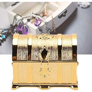 Jewelry Box, Golden Style Retro Treasure Chest Jewelry Box, Pirate Style Jewelry Container, Jewelry Storage Box, Vintage Jewelry Stand