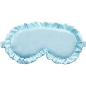 3 stuks zijden ruche slaap oogmasker zachte slaaphoezen veelkleurige nachtdroom verduisterende patches voor vrouw man om te slapen (blauw)