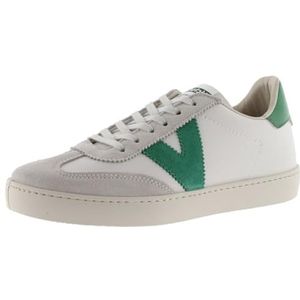 victoria Unisex Adults 1126184-WOMEN Low-Top VICTORIA LEATHER EFFECT LOW TENNIS BERLIN CICLISTA & SPLIT LEATHER PIECES & CONTRAST VERDE 37