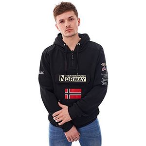 Geographical Norway Gymclass sweatshirt voor heren, Zwart, XXL