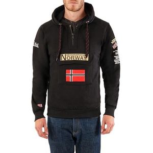 Geographical Norway Gymclass sweatshirt voor heren, Zwart, XXL
