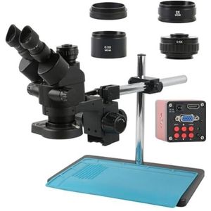 Accessoireset voor microscoop, 2K, 4K, 48MP, 51MP, HDMI, USB 3.5-90X, zoom, trinoculaire stereomicroscoop, camera voor het lassen, PCB, sieradenbeoordeling, snijden, objectglaasjes voor microsc