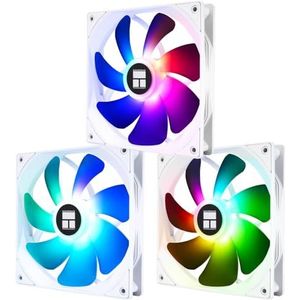 Thermalright TL-C14CW-S X3 CPU-ventilator met hoge snelheid van 1500 omw/min, 14 cm stille PWM-ventilator, voor computerbehuizingen, verpakking van 3 stuks, wit