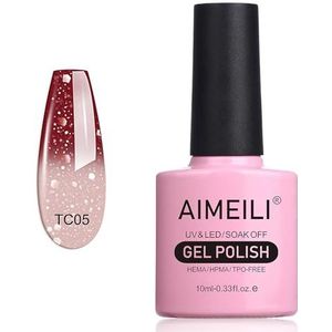AIMEILI Gel Nagellak UV LED Gellack Soak Off Gel Polish Temperatuur Kleurverandering - Chocolate Spark (TC05) 10ml