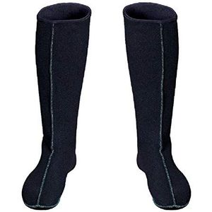 3Kamido Vilten laarzen sokken binnenschoenen voor regenlaarzen lange dames heren sok verwarmingsinleg van vilt thermosokken Zwart 43/44