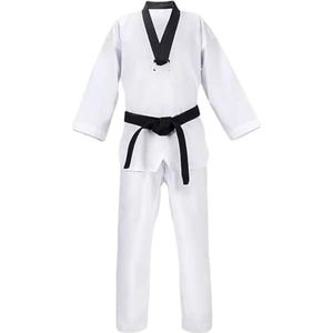 Taekwondo krijger kostuum Karate Judo Taekwondo Gi Wit Unisex Volwassen Maten(XXL-180CM)