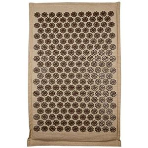 Rugmassager Met Warmte Coconut Fiber Acupressure Mat Back Foot Massage Mat met kussenset Ontspanning Stress relief spike acupunctuur mat kussen Shiatsu Massagekussen (Size : Coffee Mat)