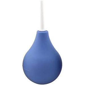 Enema Douche Anti Back-Flow | Anal Douche Bottle for Colon Cleansing Detox and Constipation | Enema Bulb of 224ml with 1 Spout | Reusable Enima Anal Vaginal Cleaner kit | For Men Women Shower (Blue)