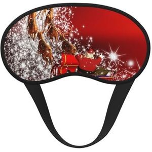 WSHFFILO Kerst Magic Printed Blackout Sleep Mask Travel Eye Mask