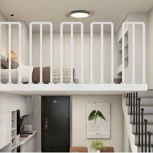 HEFJIAYCIQ Deck Iron Pipe Railing Kit, Smeedijzeren Balustrade Voor Binnen Spijlen Voor Balustrades, Voor Balkons, Terras Trappen En Buitendecoratie,Wit,45cm/1.4ft