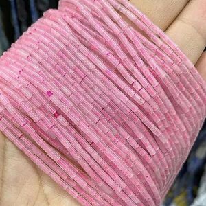Natuursteen kralen 2x4mm hematiet agaat jaspis kristal cilinder buis losse spacer kralen voor sieraden maken doe-het-zelf armband ketting rozenkwarts
