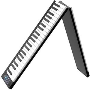 Elektronische Piano 88 Toetsen Opvouwbare Toetsenbordpiano Draagbare Digitale Piano Met LCD-scherm Ingebouwde Luidsprekers