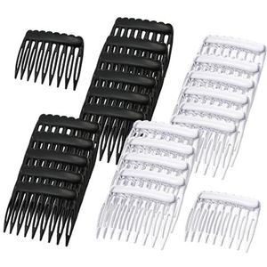 Franse haarkam, zijkammen voor het haar, Franse haarkam, 24 stuks haarkam voor sluier, haarkam voor bruid, accessoires voor dames, voor bruiloften, eindexamenbal, feestjes