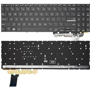 Voor Vivobook voor 16X K3605 K3605ZV K3605VC 15X K3504 M3504 S3504 E1504 M3605 Laptoptoetsenbord met achtergrondverlichting(US Black Org Light)