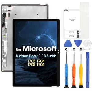 ARSSLY Microsoft Surface Book 1 LCD-scherm voor Surface Book1 1703 1704 1705 1706 13,5 inch LCD-scherm touchscreen digitale azer volledige montage met reparatieset, zwart