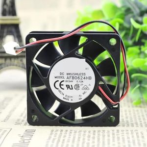 Voor delta 6015 DC 24v 0.12a afb0624hb 60mm 6cm server omvormer pc behuizing koelventilatoren axiaal 60X60X15MM
