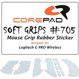 Corepad Soft Grips - zelfklevende voorgesneden anti-slip stickers voor PC gaming muizen (White, Logitech G PRO Wireless)