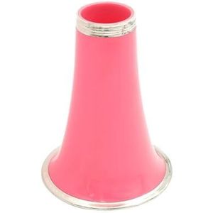 Klarinet Kleur ABS Bell Mouth Met Zilveren Rand Metalen Mond Kwaliteit Luidspreker Accessoires Voor Houtblazersinstrumenten Traditionele Klarinet Accessoires (Color : Pink)
