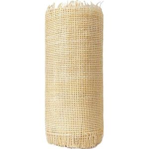 Cane Webbing Vierkante Rotan Singelband voor Caning Projects,Riet Rotan Webbing Rol Weense Vlechtwerk,Natuurlijke Geweven Open Gaas Singelband Reparatiemateriaal Voor Kast Stoel Rieten Bank Tafel (Si