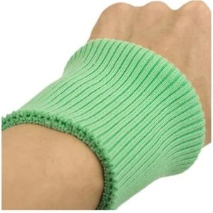 Ribgebreide boord buisvormige boord, Dikke, elastische, zachte gebreide ribboord for de onderkant van een sweatshirt, elastische katoenen ribstof(Mint Green)