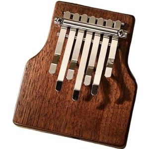 Kalimba Muziekinstrument 7-toetsen Kalimba Duimpiano Volledig Fineer Massief Zwarte Walnoot Vingerpiano Beginners Toetsinstrument