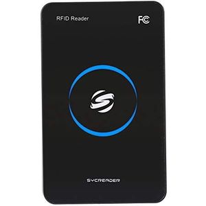 RFID-kaartlezer, 13,56 MHZ USB RFID-lezer Schrijver Contactloos, HF Smart IC-toegangscontrolekaartlezer voor één MF1 S50 S70, voor Windows/Linux/Android. R80C-USB ID/M1 Zwart