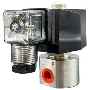 1 stuk magneetventiel 200bar/100bar 2-weg water 1/4 inch 12 V DC opening 1,2 mm/2 mm NC van roestvrij staal autowaspomp (Orifice 1,2 mm 200 bar, DC24 V)