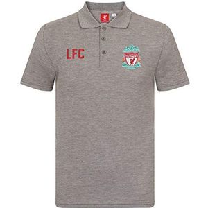 Liverpool FC - Poloshirt met clublogo voor mannen - Officieel - Cadeau - Grijs - 3XL