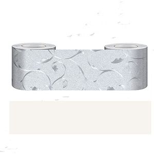 Rand van achtergrond Zelfklevende, zelfklevende behangrand met zilveren wijnranken, verschillende maten(10 * 500Cm)