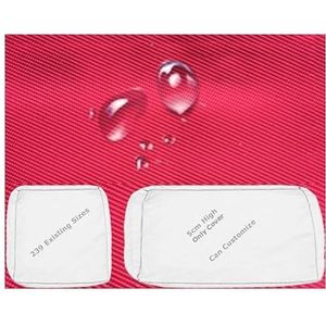 Zitkussen Hoezen Bank Tuin Zitkussenhoezen Caravan Op Maat Erker Kussenhoes Vervangende Bankkussenhoezen Voor Binnen Buiten Zonder Vulling 5cm Hoogte 90% Waterdicht(Roos,165x30 cm)