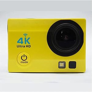 KOZWAY Actiecamera 4k actiecamera sport professionele 30 m onderwater waterdichte camera volledige hd 1080P buiten fietsen duiken 2.0 inch scherm (maat: met 32G TF-kaart, kleur: giallo)