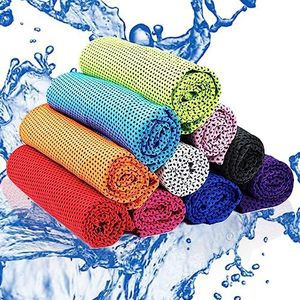 10 stuks verkoelende handdoek, koelhanddoek, koelhanddoek, verkoelende handdoek, koelhanddoek, koeldoek, halsdoek, koelhanddoeken voor mensen, voor fitness, sport, yoga, golf, strand, training, reizen