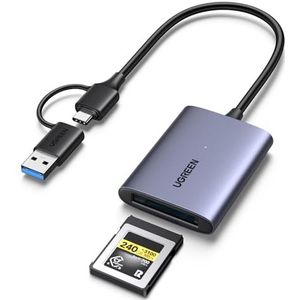 UGREEN USB-C auf CFexpress Type B Kartenleser mit USB-A & C Port, 10Gbps bis zu 1250MB/s, kompatibel mit CFexpress B Karten für 8K Video, Mac, Windows, Linux, Laptop, Tablet, Aluminiumgehäuse