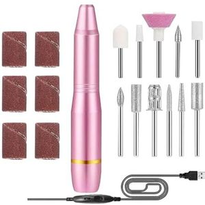 Elektrische nagelvijl, draagbare elektrische nagelboormachine, professionele elektrische nagelvijlset, polijstset met nagelboren, manicure en pedicure gereedschap voor vern