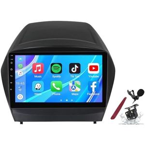 Android 14 Autoradio Stereo voor H-yundai IX35 (2009-2015) 9-inch Touchscreen Multimedia Player met Draadloze Carplay GPS Navigatie FM RDS Bluetooth 5G-WiFi SWC DSP,M100s