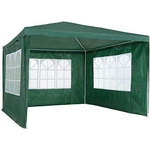 Tectake® - Tuinpaviljoen Partytent Baraban 3x3m met 3 Zijdelen - Groen