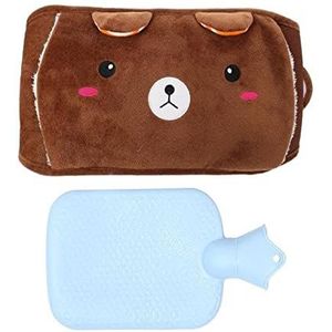 Mini warmwaterkruik, warmwaterkruik 1 set warmwaterkruikzak met pluche taillehoes voor pijnverlichting in de winter warme heuptas buik en buik warme riem (maat : tailleband M) (maat : grijs