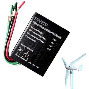 12v,16000W 12V 24V 48V MPPT Wind Turbine Batterij Oplaadcontroller, 220V Lage Windsnelheidsregelaar voor Windturbine Generator (Zwart)