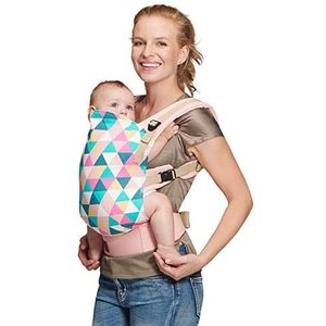 Kinderkraft babydrager NINO, babydraagzak, ergonomische draagzak, lichtgewicht, comfortabel, verstelbaar, 2 draagwijzen: buikdrager en rugdrager, roze