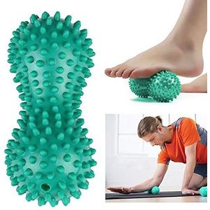 Dragonaur 1 st pinda-vorm massagebal yoga fitnessbal PVC stressverlichting lichaam hand voet stekelige massage bal roller willekeurige kleur