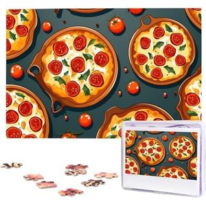 1000 stukjes puzzel voor volwassenen uitdagende puzzel voor spel nachten geschenken gepersonaliseerde foto puzzel pizza voedsel aangepaste houten puzzel voor familie, afgewerkte grootte 74,9 cm x 50