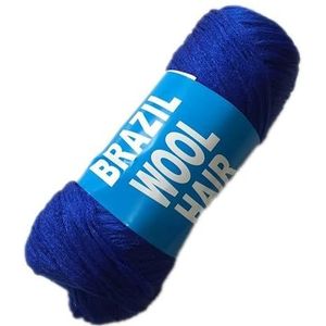 14 bundels 70g per bundel Braziliaanse wolhaar Lage temperatuur vlamvertragende synthetische vezel for vlechten(Blue)