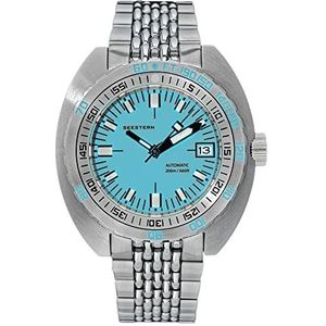 Seestern V3 42MM SUB 300T LUME Datum 20ATM Bezel 200m Diver'ss Sport Horloge Sugess DOX05, Blauwgroen, 42MM, armband