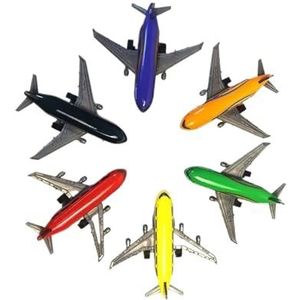Speelgoed Mini Legering Vliegtuig Model Tafel Gadget Plezier Nieuw Klein vliegtuig 6 Terugtrekauto Jongens en meisjes Speelbestendig Valbestendig